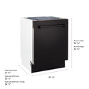 ZLINE 24 in. Tallac Series 3rd Rack Dishwasher with Auto Door Open Drying, 51dBa, Oil-Rubbed Bronze Panel (DWV-ORB-24)