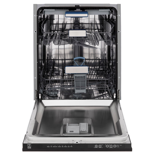 ZLINE 24 in. Tallac Series 3rd Rack Dishwasher with Auto Door Open Drying, 51dBa, Oil-Rubbed Bronze Panel (DWV-ORB-24)