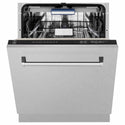 ZLINE 24 in. Tallac Series 3rd Rack Dishwasher with Auto Door Open Drying, 51dBa, Satin Stainless Steel Panel (DWV-SN-24)