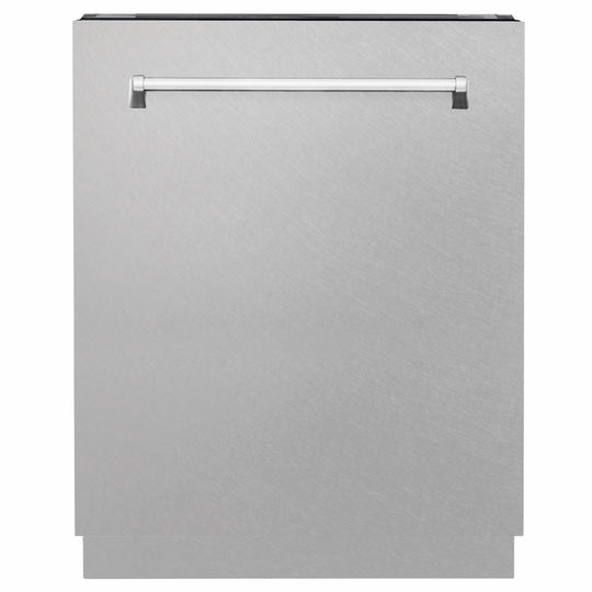 ZLINE 24 in. Tallac Series 3rd Rack Dishwasher with Auto Door Open Drying, 51dBa, Satin Stainless Steel Panel (DWV-SN-24)