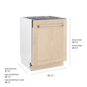 ZLINE 24 in. Tallac Series 3rd Rack Dishwasher with Auto Door Open Drying, 51dBa, Unfinished Wood Panel (DWV-UF-24)