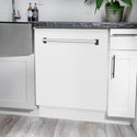 ZLINE 24 in. Tallac Series 3rd Rack Dishwasher with Auto Door Open Drying, 51dBa, White Matte Panel (DWV-WM-24)