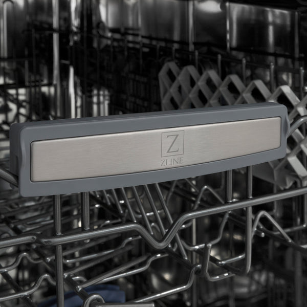 ZLINE Autograph Edition 18 in. Tallac Series 3rd Rack Dishwasher with Auto Door Open Drying, 51dBa, Panel Ready with Champagne Bronze Handle (DWVZ-18-CB)