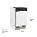 ZLINE Autograph Edition 18 in. Tallac Series 3rd Rack Dishwasher with Auto Door Open Drying, 51dBa, Panel Ready with Champagne Bronze Handle (DWVZ-18-CB)