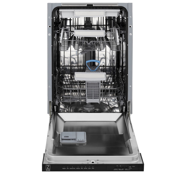 ZLINE Autograph Edition 18 in. Tallac Series 3rd Rack Dishwasher with Auto Door Open Drying, 51dBa, Panel Ready with Champagne Bronze Handle (DWVZ-18-CB)