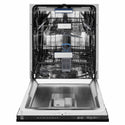 ZLINE Autograph Edition 24 in. Tallac Series 3rd Rack Dishwasher with Auto Door Open Drying, 51dBa, Black Stainless Steel Panel with Polished Gold Handle (DWVZ-BS-24-G)