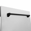 ZLINE Autograph Edition 24 in. Tallac Series 3rd Rack Dishwasher with Auto Door Open Drying, 51dBa, Satin Stainless Steel Panel with Matte Black Handle (DWVZ-SN-24-MB)