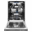 ZLINE Autograph Edition 24 in. Tallac Series 3rd Rack Dishwasher with Auto Door Open Drying, 51dBa, White Matte Panel with Polished Gold Handle (DWVZ-WM-24-G)