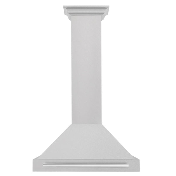 ZLINE 30 in. Convertible Fingerprint Resistant Satin Stainless Steel Range Hood with Stainless Steel Handle (KB4SNX-30)