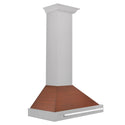ZLINE 30 in. Convertible Fingerprint Resistant Satin Stainless Steel Range Hood with Copper Shell and Stainless Steel Handle (KB4SNX-C-30)
