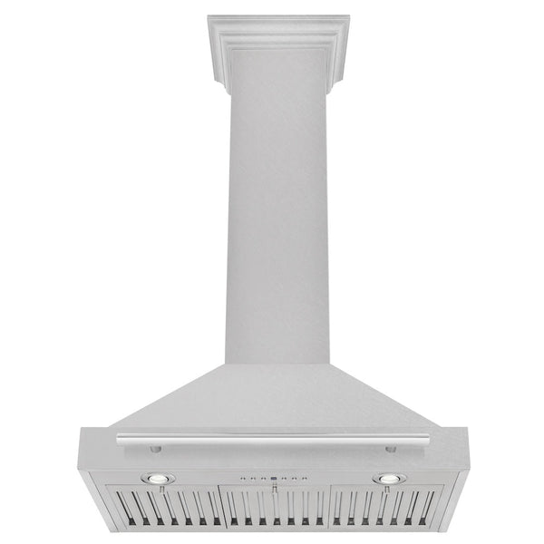 ZLINE 30 in. Convertible Fingerprint Resistant Satin Stainless Steel Range Hood with Stainless Steel Handle (KB4SNX-30)