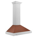 ZLINE 36 in. Convertible Fingerprint Resistant Satin Stainless Steel Range Hood with Copper Shell and Stainless Steel Handle (KB4SNX-C-36)