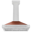 ZLINE 36 in. Convertible Fingerprint Resistant Satin Stainless Steel Range Hood with Copper Shell and Stainless Steel Handle (KB4SNX-C-36)