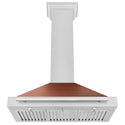 ZLINE 36 in. Convertible Fingerprint Resistant Satin Stainless Steel Range Hood with Copper Shell and Stainless Steel Handle (KB4SNX-C-36)