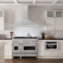 ZLINE 48 in. Convertible Fingerprint Resistant Satin Stainless Steel Range Hood with Stainless Steel Handle (KB4SNX-48)