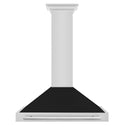 ZLINE 36 in. Convertible Stainless Steel Range Hood with Black Matte Shell and Stainless Steel Handle (KB4STX-BLM-36)