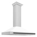 ZLINE 48 in. Autograph Edition Convertible Stainless Steel Range Hood with White Matte Shell and Matte Black Accents (KB4STZ-WM48-MB)