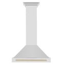 ZLINE 30 in. Autograph Edition Convertible Stainless Steel Range Hood with Stainless Steel Shell and Polished Gold Accents (KB4STZ-30-G)