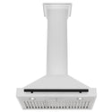 ZLINE 30 in. Autograph Edition Convertible Stainless Steel Range Hood with Stainless Steel Shell and Matte Black Accents (KB4STZ-30-MB)