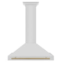 ZLINE 36 in. Autograph Edition Convertible Stainless Steel Range Hood with Stainless Steel Shell and Champagne Bronze Accents (KB4STZ-36-CB)