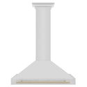 ZLINE 36 in. Autograph Edition Convertible Stainless Steel Range Hood with Stainless Steel Shell and Polished Gold Accents (KB4STZ-36-G)