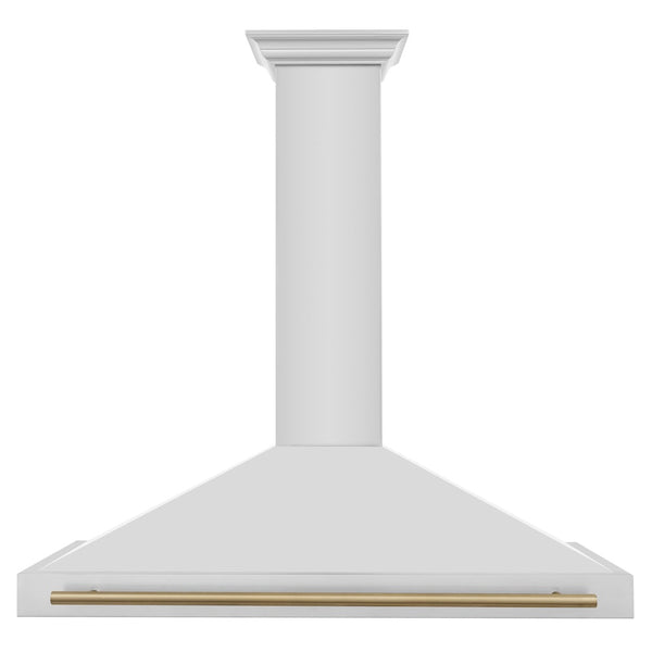 ZLINE 48 in. Autograph Edition Convertible Stainless Steel Range Hood with Stainless Steel Shell and Champagne Bronze Accents (KB4STZ-48-CB)