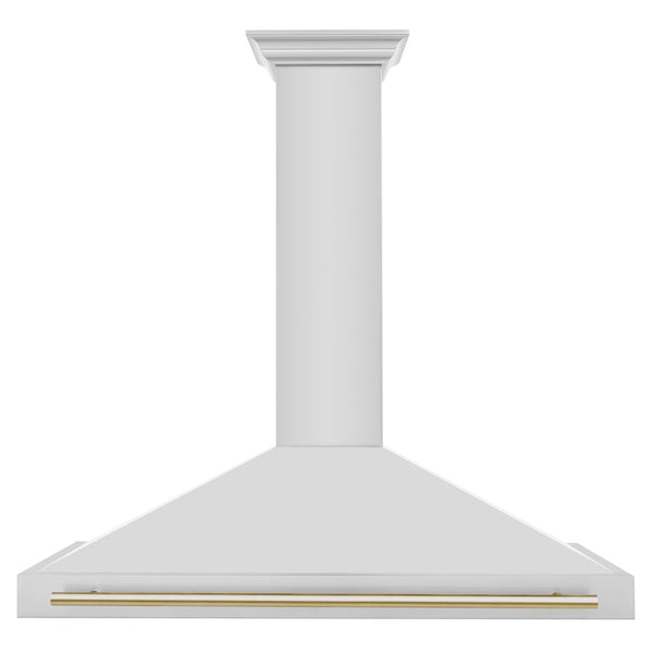 ZLINE 48 in. Autograph Edition Convertible Stainless Steel Range Hood with Stainless Steel Shell and Polished Gold Accents (KB4STZ-48-G)