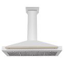 ZLINE 48 in. Autograph Edition Convertible Stainless Steel Range Hood with Stainless Steel Shell and Polished Gold Accents (KB4STZ-48-G)