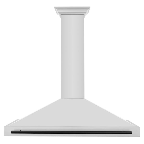 ZLINE 48 in. Autograph Edition Convertible Stainless Steel Range Hood with Stainless Steel Shell and Matte Black Accents (KB4STZ-48-MB)