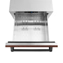 ZLINE 24 in. Touchstone 168 Can Outdoor-Rated Dual Refrigerator Drawer with Hand Hammered Copper Doors (RDSO-HH-24)