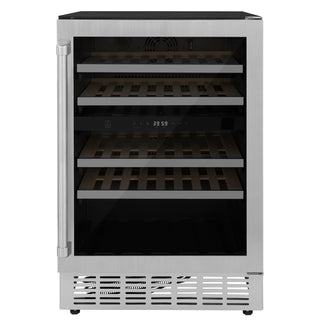 ZLINE 24" Monument Dual Zone 44-Bottle Wine Cooler in Stainless Steel (RWV-UD-24)