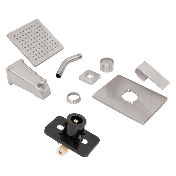 ZLINE Palisades Modern Shower System in Brushed Nickel (RBCN2-SHS-BN)