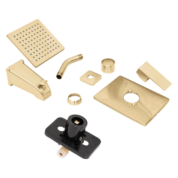 ZLINE Palisades Modern Shower System in Champagne Bronze (RBCN2-SHS-CB)