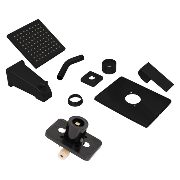 ZLINE Palisades Modern Shower System in Matte Black (RBCN2-SHS-MB)