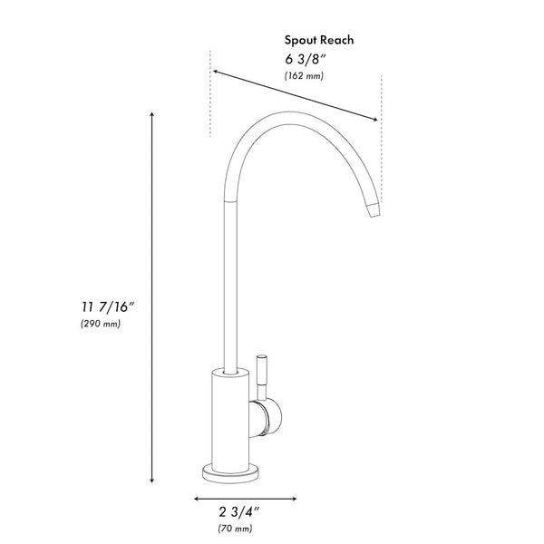 ZLINE Rubicon Single Handle Drink Faucet in Champagne Bronze (RBCN1-FBV-CB)