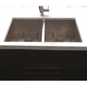 ZLINE 33 in. Anton Undermount Double Bowl Satin Stainless Steel Kitchen Sink with Bottom Grid (SR50D-33S)