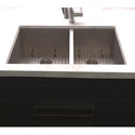 ZLINE 36 in. Chamonix Undermount Double Bowl Satin Stainless Steel Kitchen Sink with Bottom Grid (SR60D-36S)