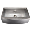 ZLINE 33 in. Moritz Farmhouse Apron Mount Single Bowl Satin Stainless Steel Kitchen Sink with Bottom Grid and Accessories (SLSAP-33S)