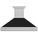 ZLINE 48" Fingerprint Resistant Stainless Steel Range Hood with Black Matte Shell (8654SNX-BLM-48)