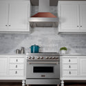 30" Ducted Fingerprint Resistant Stainless Steel Range Hood with Hand-Hammered Copper Shell (8654HH-30)
