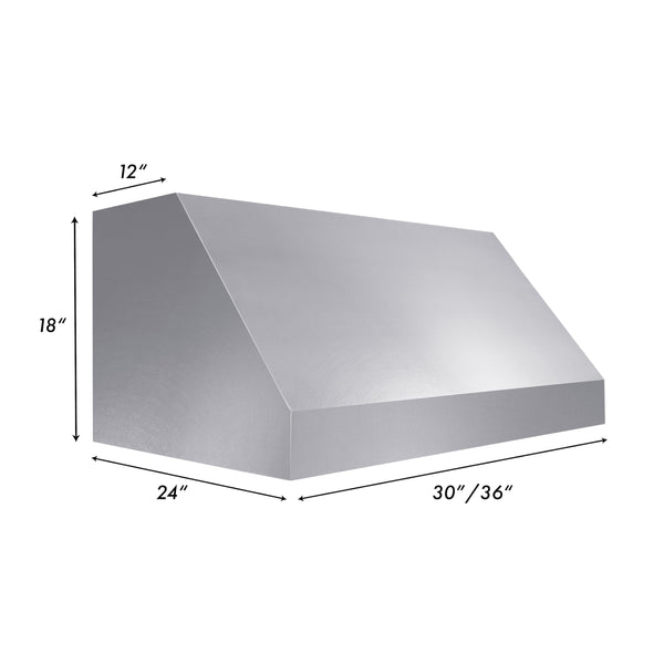 ZLINE 30" Fingerprint Resistant Stainless Steel Convertible Vent Under Cabinet Range Hood (8685S-30)