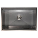 ZLINE 27 in. Garmisch Undermount Single Bowl Satin Stainless Steel Kitchen Sink with Bottom Grid and Accessories (SLS-27S)