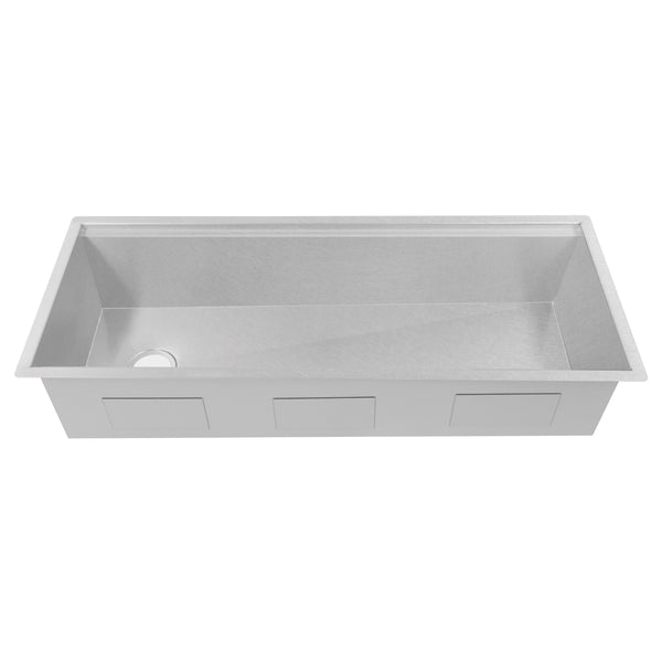 ZLINE 43 in. Garmisch Undermount Single Bowl Satin Stainless Steel Kitchen Sink with Bottom Grid and Accessories (SLS-43S)