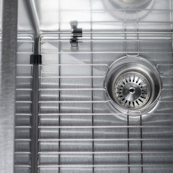 ZLINE 23 in. Meribel Undermount Single Bowl Satin Stainless Steel Kitchen Sink with Bottom Grid (SRS-23S)
