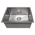 ZLINE 23 in. Meribel Undermount Single Bowl Satin Stainless Steel Kitchen Sink with Bottom Grid (SRS-23S)