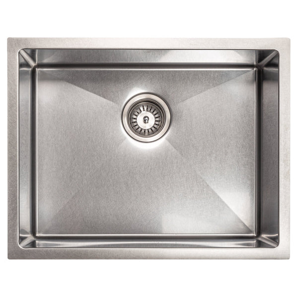 ZLINE 23 in. Meribel Undermount Single Bowl Satin Stainless Steel Kitchen Sink with Bottom Grid (SRS-23S)