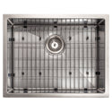 ZLINE 23 in. Meribel Undermount Single Bowl Satin Stainless Steel Kitchen Sink with Bottom Grid (SRS-23S)
