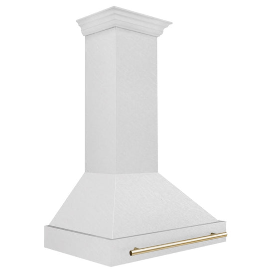 ZLINE Autograph Edition 36" Fingerprint Resistant Stainless Steel Range Hood with Polished Gold Handle (8654SNZ-36-G)