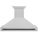 ZLINE Autograph Edition 48" Fingerprint Resistant Stainless Steel Range Hood with Matte Black Handle (8654SNZ-48-MB)