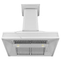 ZLINE 36" Designer Series Ducted Wall Mount Range Hood in Fingerprint Resistant Stainless Steel with Mirror Accents (655MR-36)